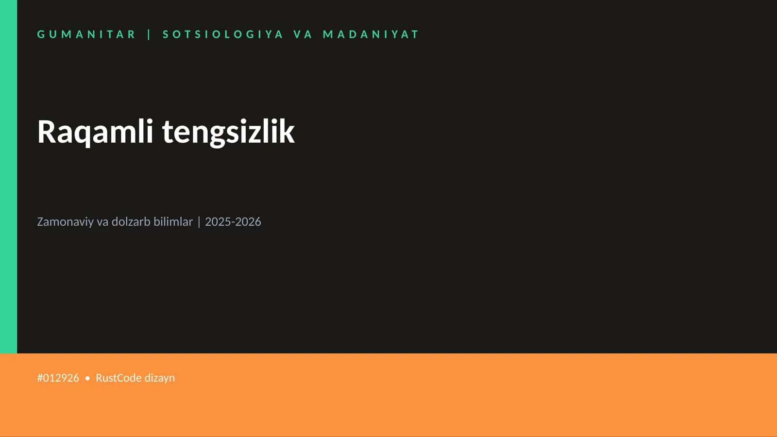 Raqamli tengsizlik
