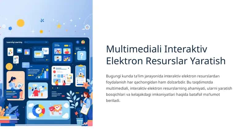 Multimediali Interaktiv Elektron Resurslar Yaratish