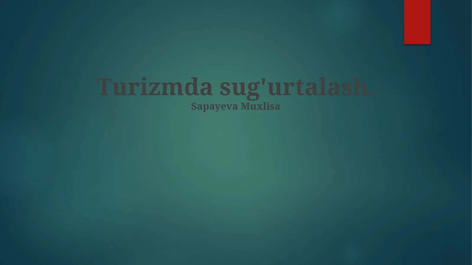 Turizmda sug'urtalash