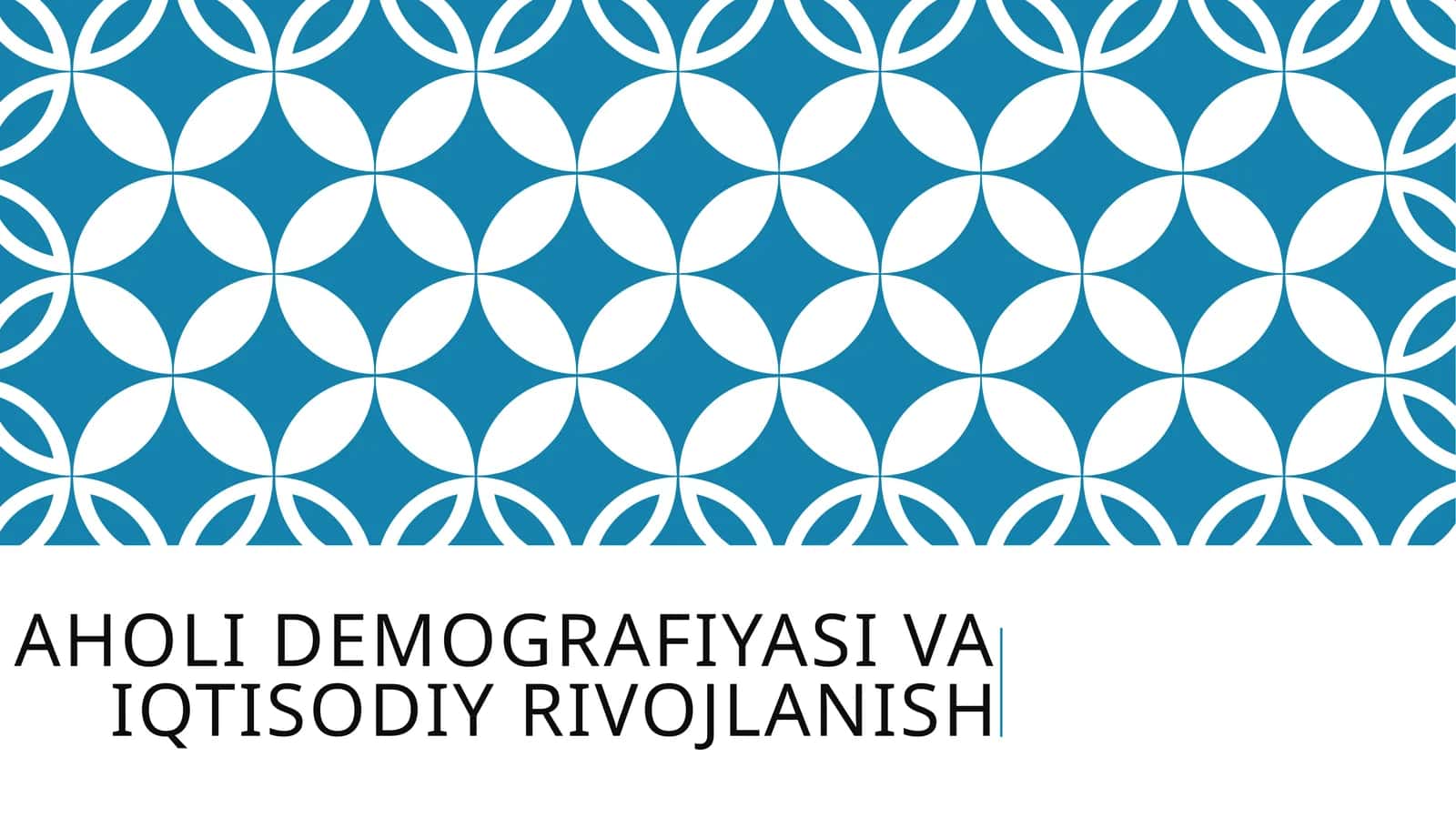 Aholi demografiyasi va iqtisodiy rivojlanish