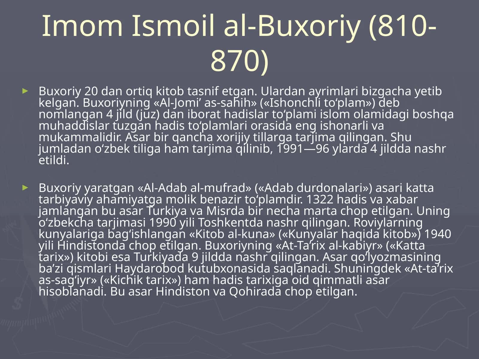 Imom Ismoil al-Buxoriy