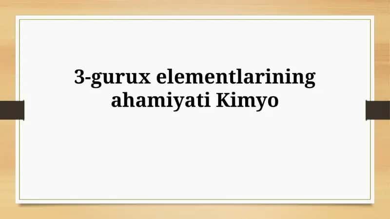 3-Gurux Elementlarining Birikmalari