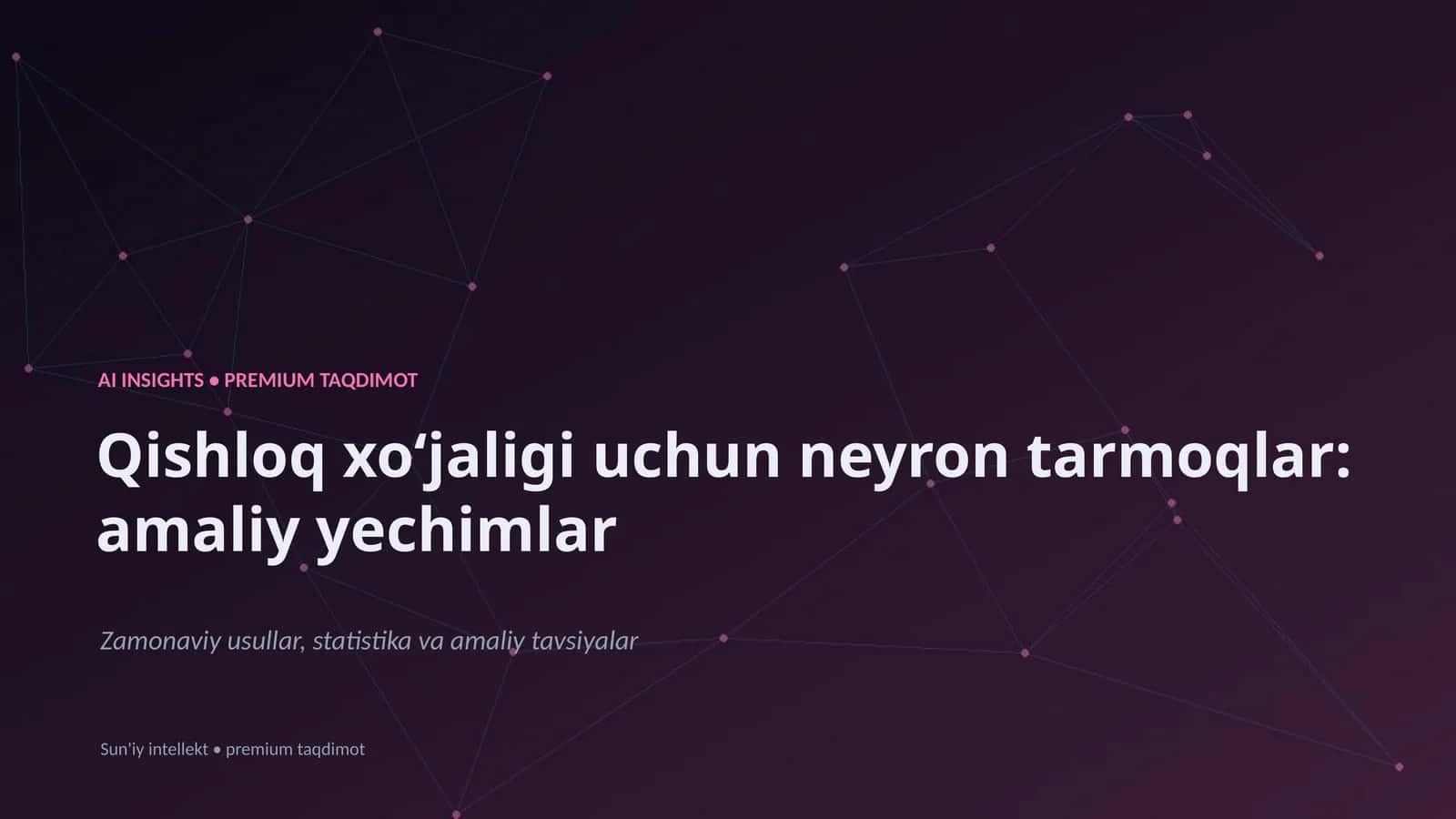 Sun'iy neyron tarmoqlar