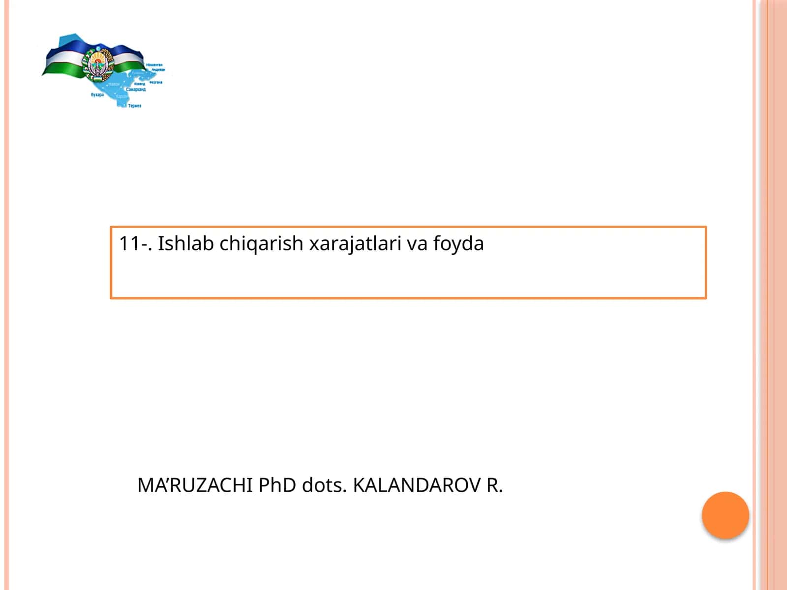 Ishlab chiqarish xarajatlari va foyda