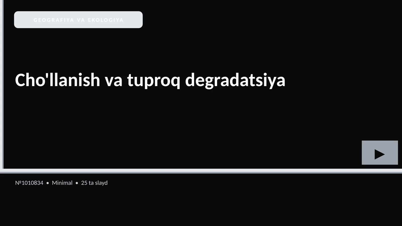GEOGRAFIYA VA EKOLOGIYA