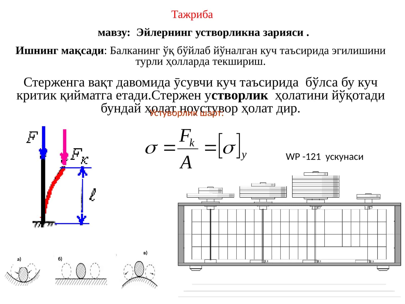 Эйлернинг устворлик назарияси