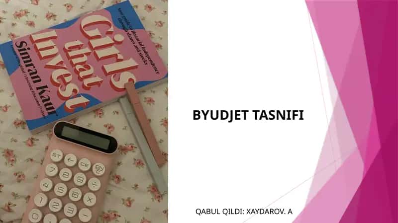 BYUDJET TASNIFI