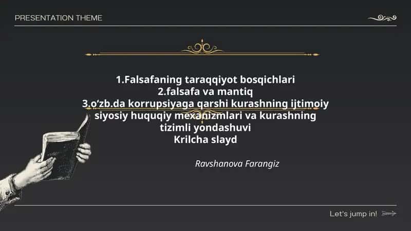 Falsafaning taraqqiyot bosqichlari