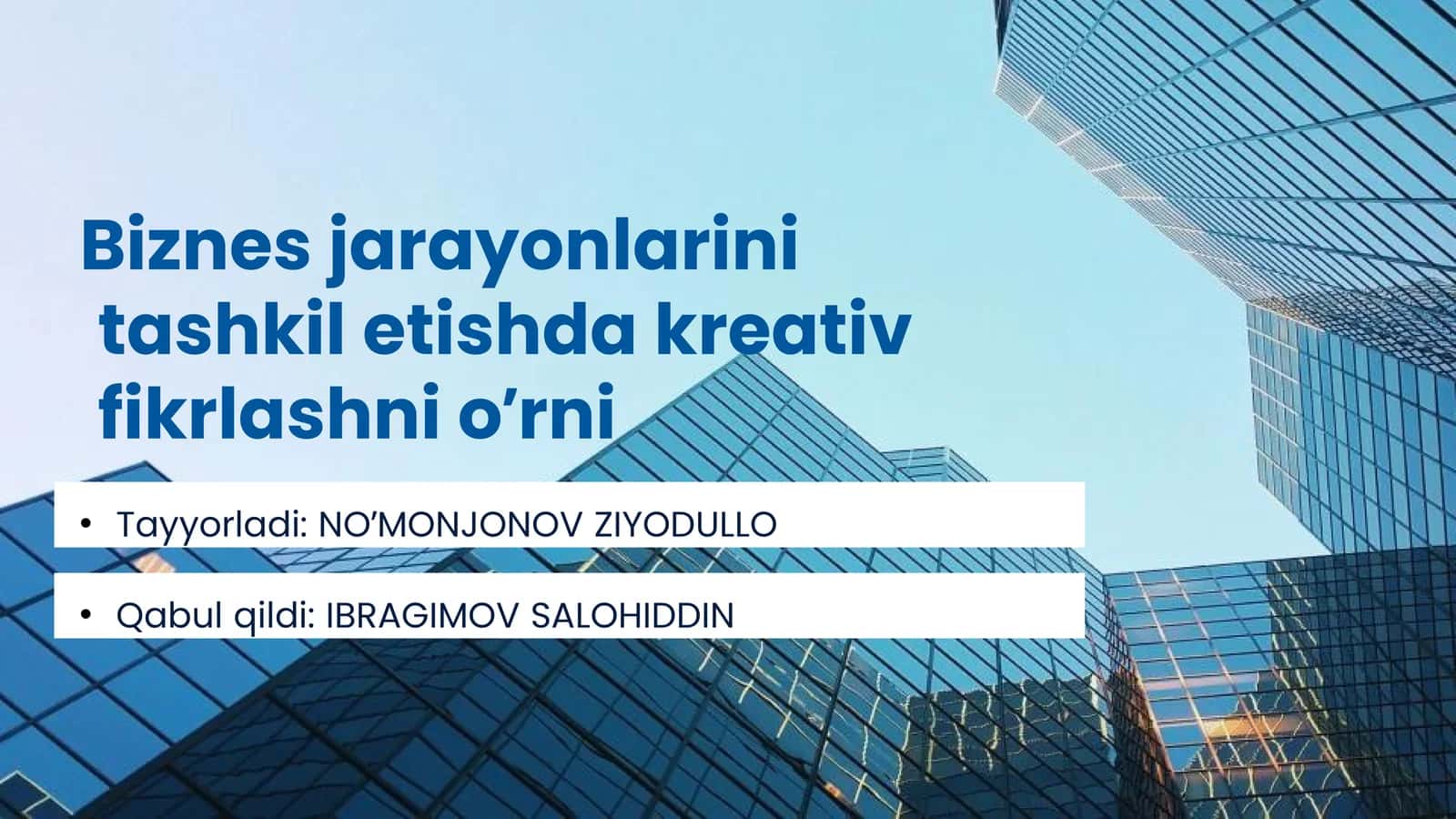 Yaratuvchilik fikrlashini rivojlantirish