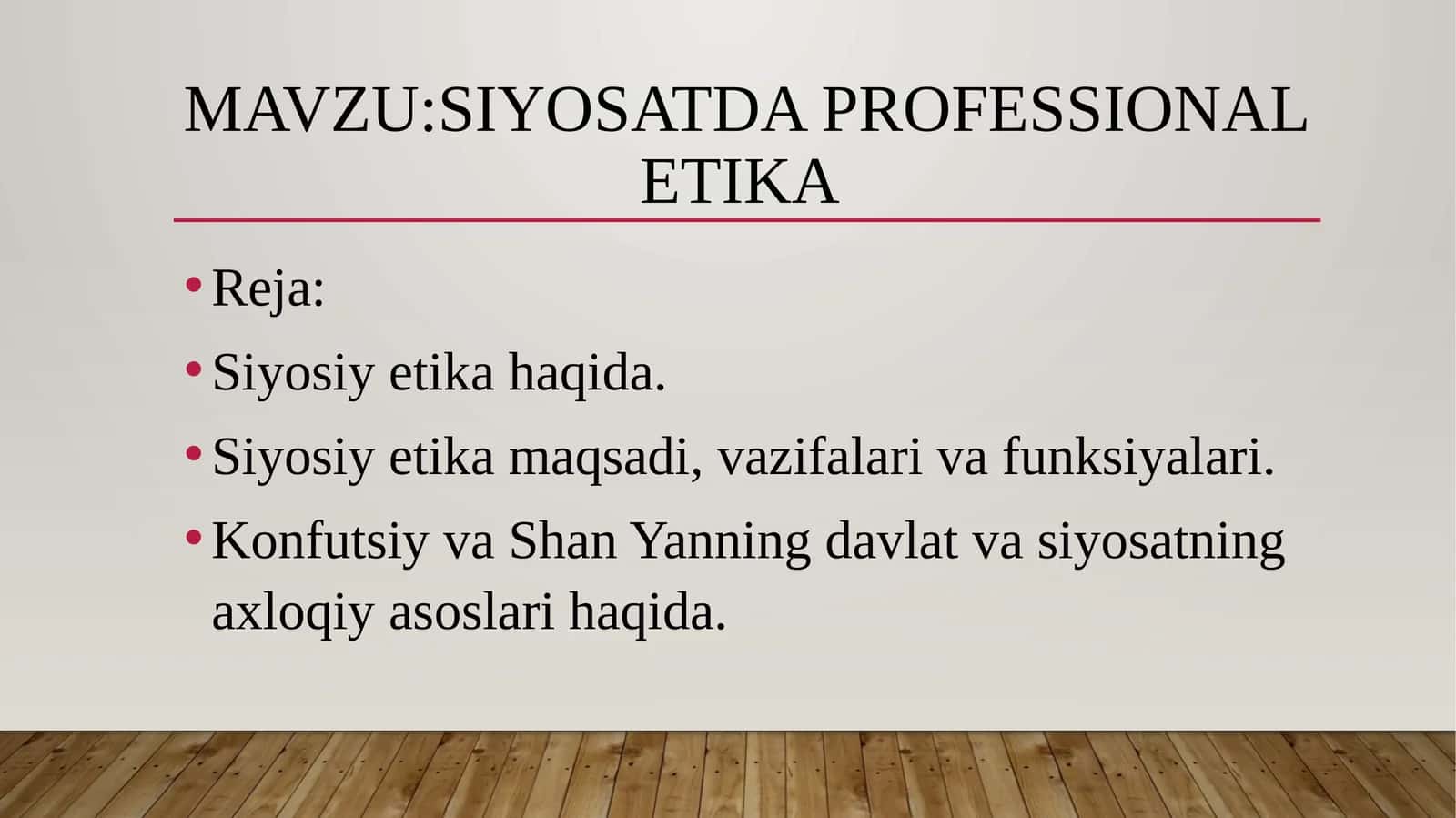 Siyosatda professional etika