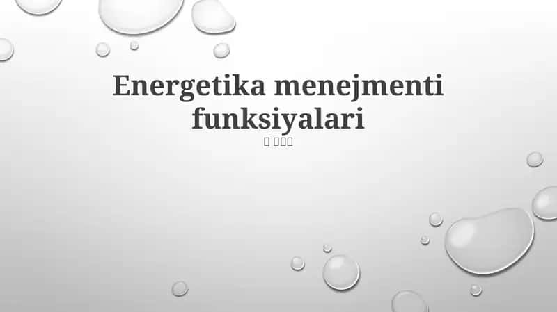Energetika menejmenti funksiyalari
