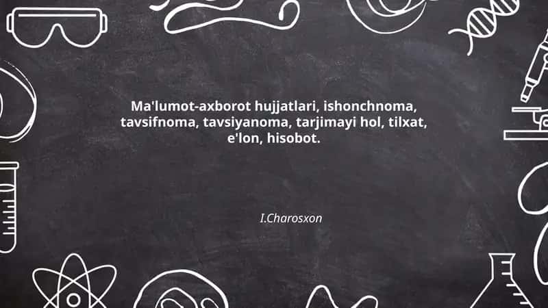 Ma'lumot-axborot hujjatlari
