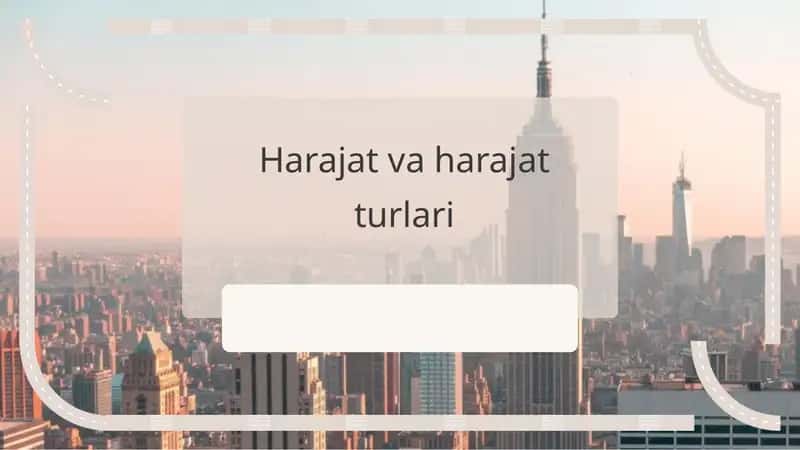 Harajat va harajat turlari