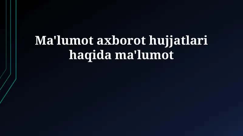 Axborot hujjatlari