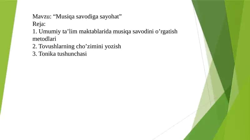 Musiqa savodiga sayohat