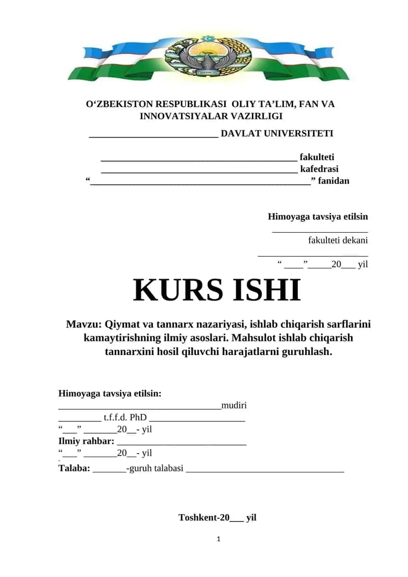 Qiymat va tannarx nazariyasi, ishlab chiqarish sarflarini kamaytirishning ilmiy asoslari. Mahsulot ishlab chiqarish tannarxini hosil qiluvchi harajatlarni guruhlash