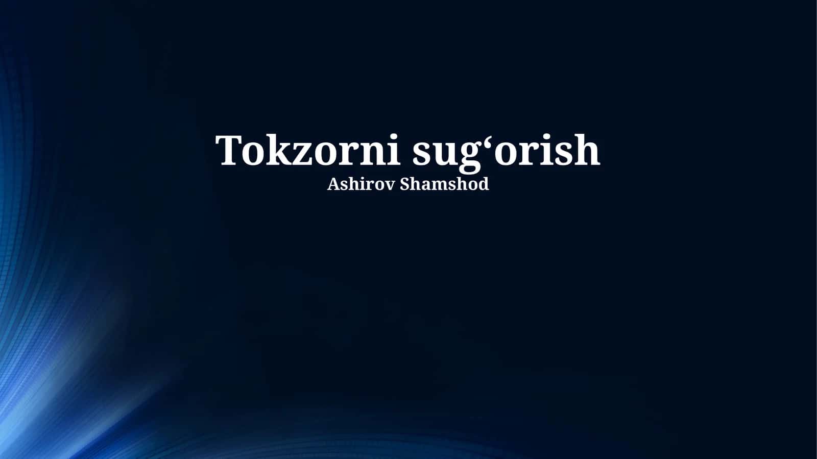 Tokzor Sugʻorish