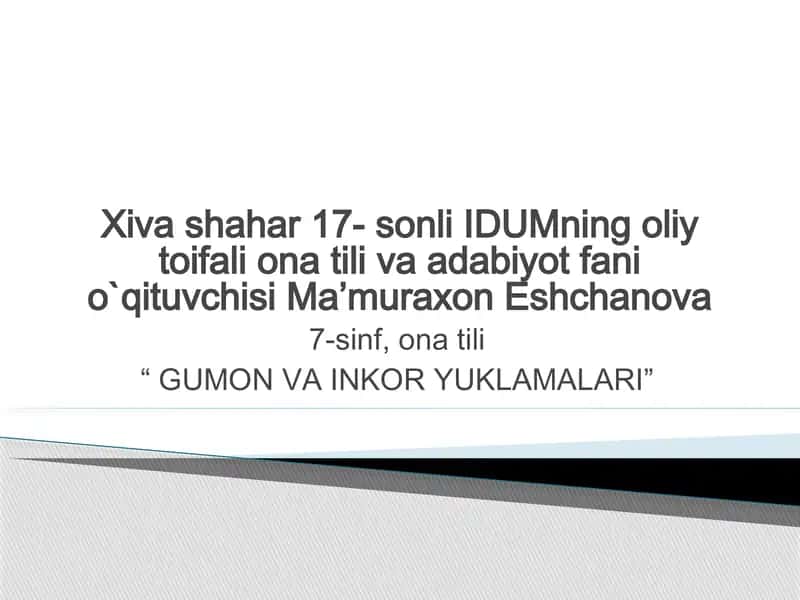 GUMON VA INKOR YUKLAMALARI