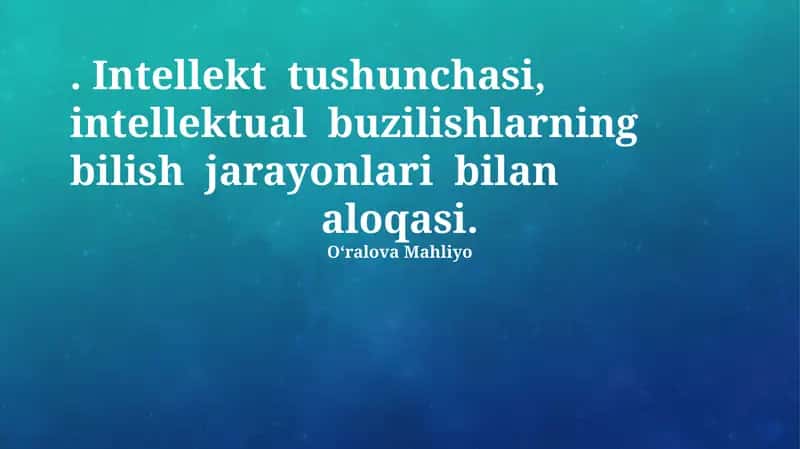 Intellektual Nogironlik