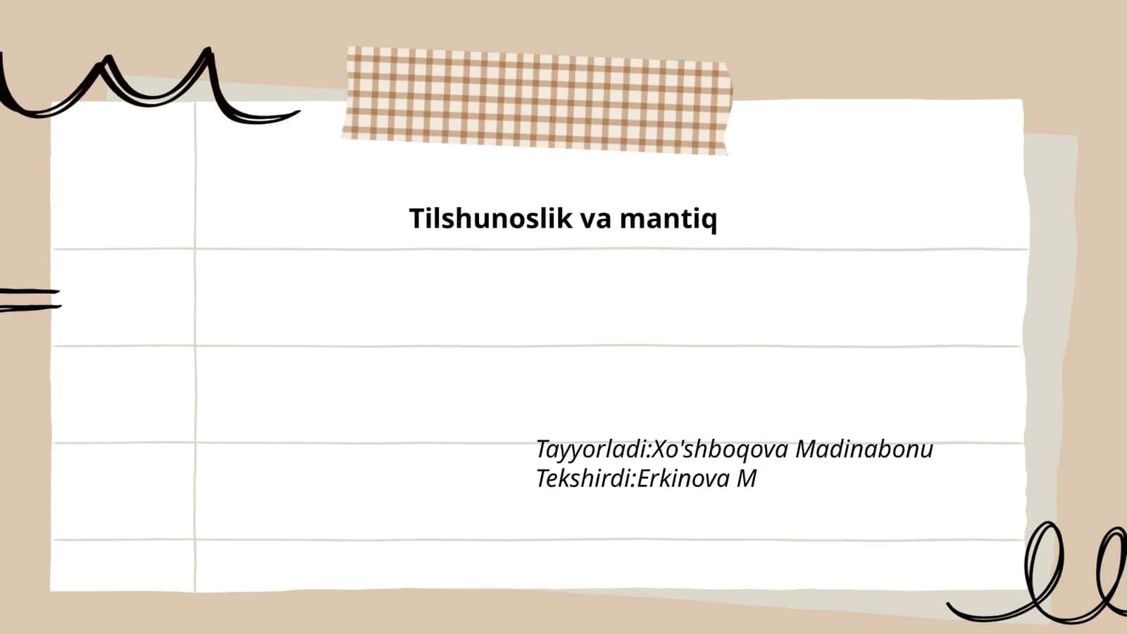 Tilshunoslik va mantiq