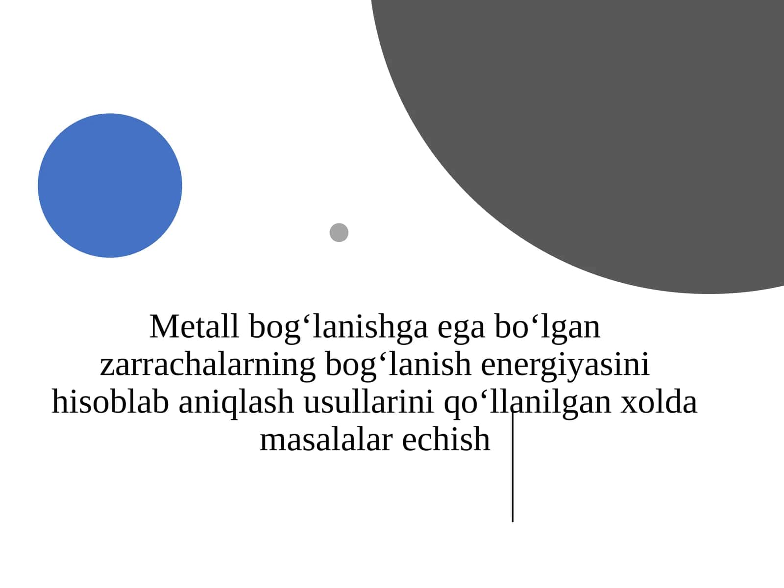 Metall bog‘lanishga ega bo‘lgan zarrachalarning bog‘lanish energiyasini hisoblab aniqlash usullari