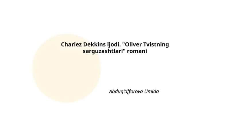 Oliver Tvistning sarguzashtlari