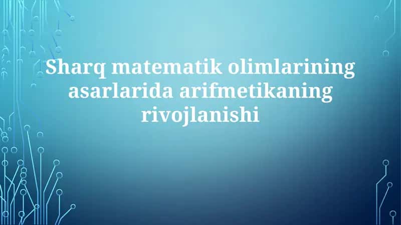 Xitoy matematik an'analari