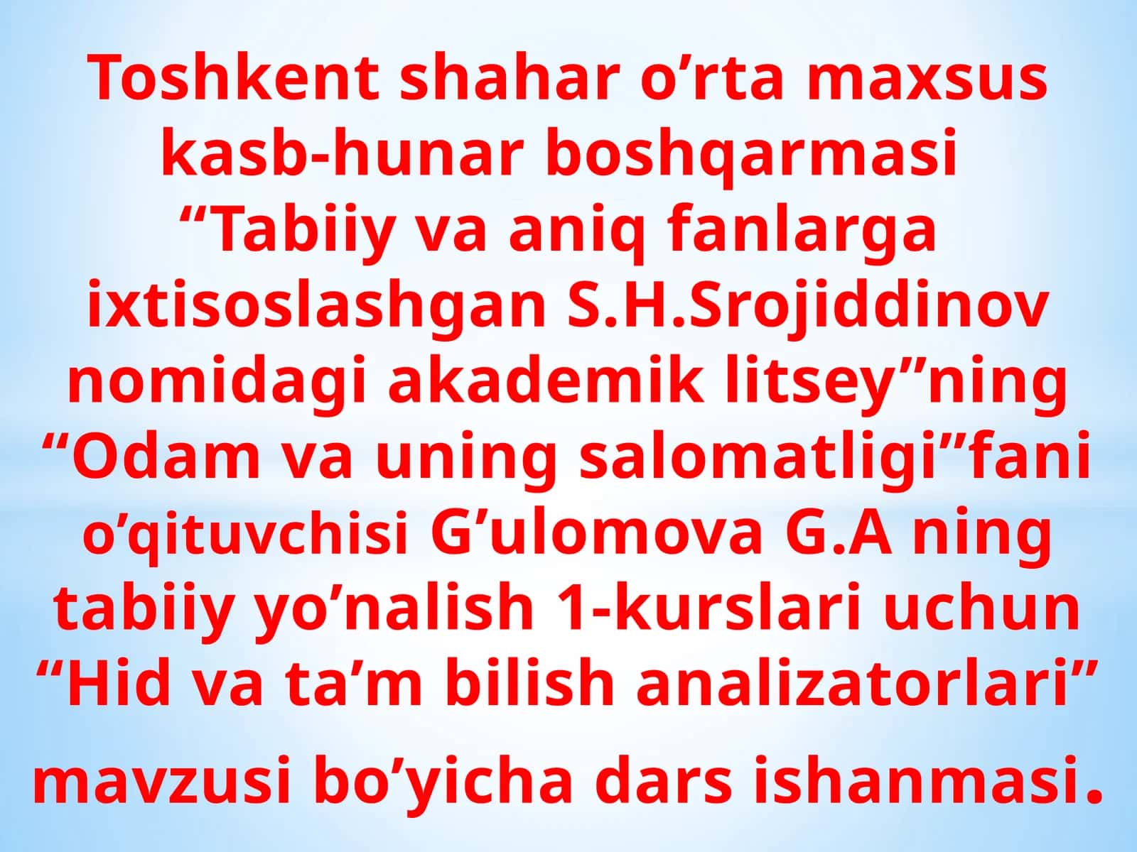 Hidva ta’m bilish analizatorlari