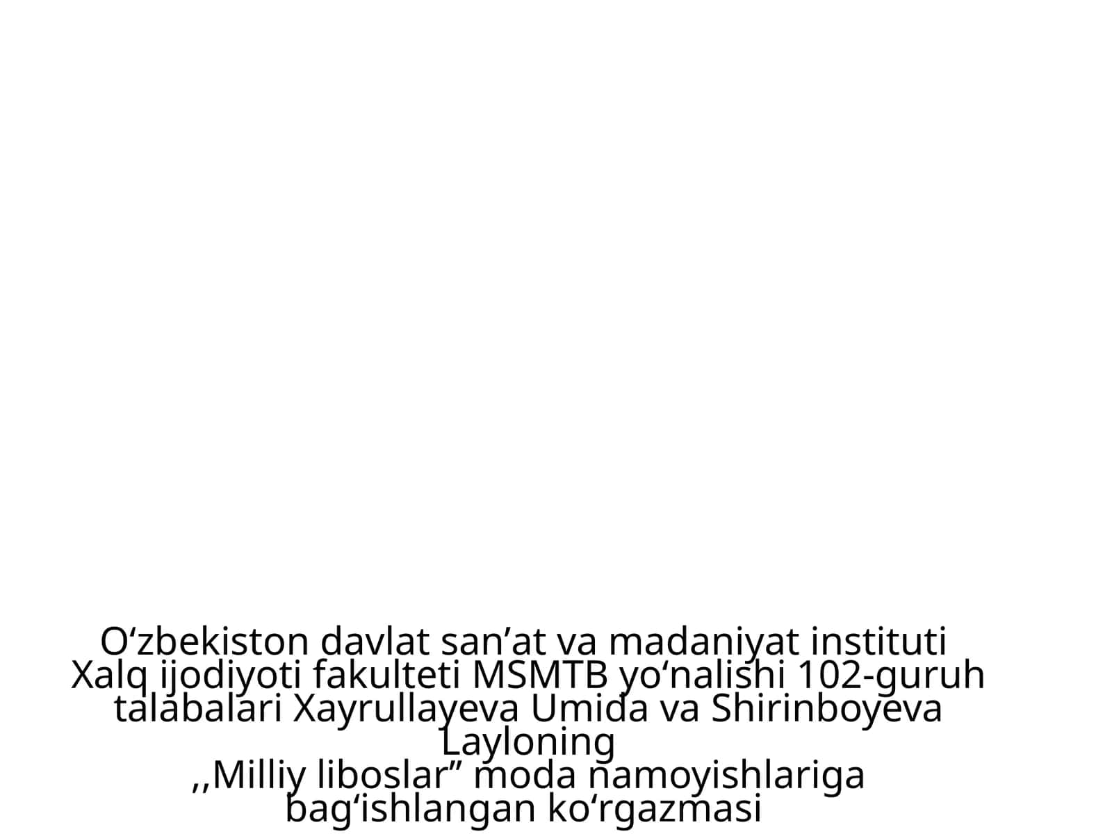Kiyimlarning nyaratishda ishlatilgan matolar haqida maʼlumot