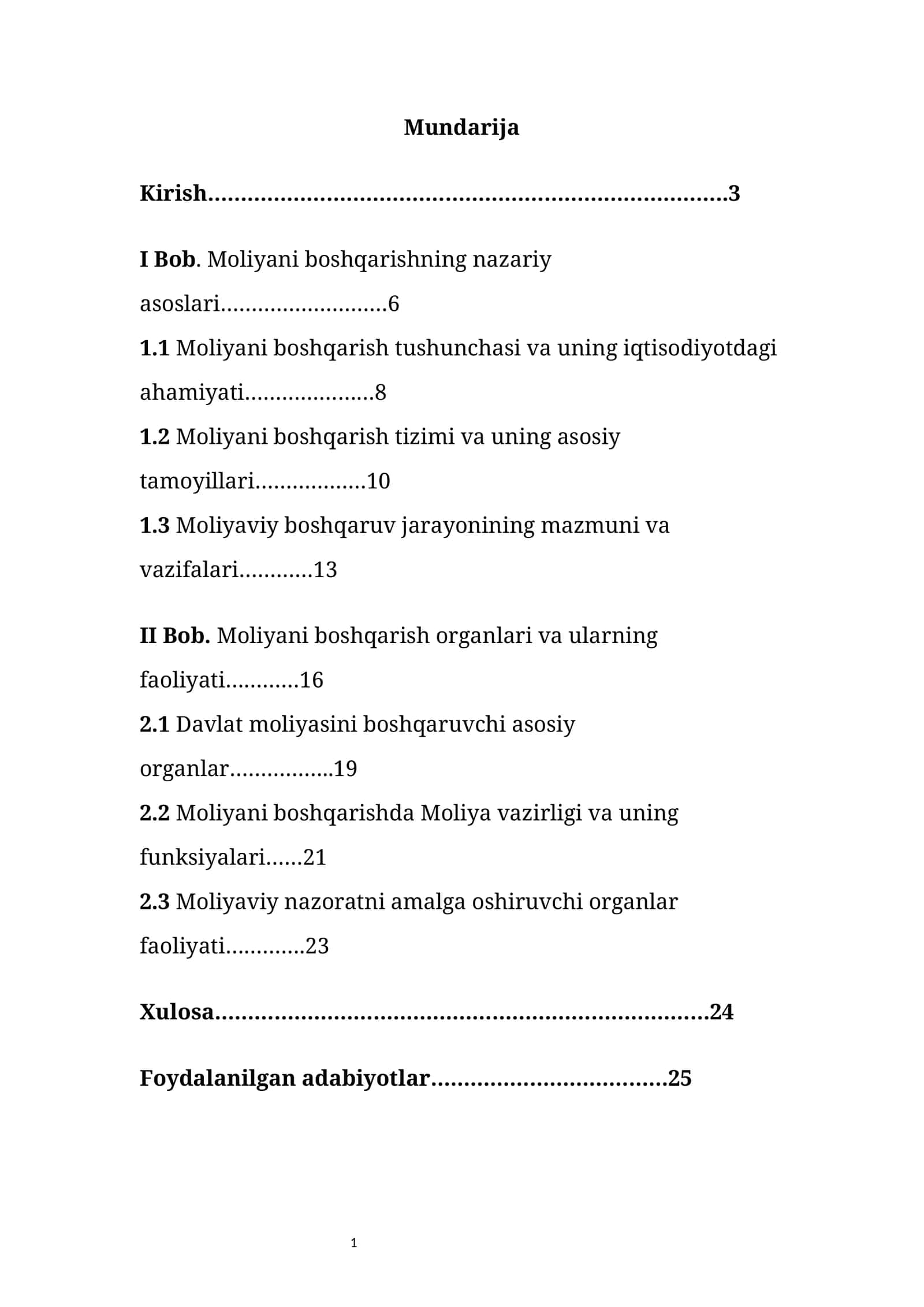 Moliyani boshqarish tizimi