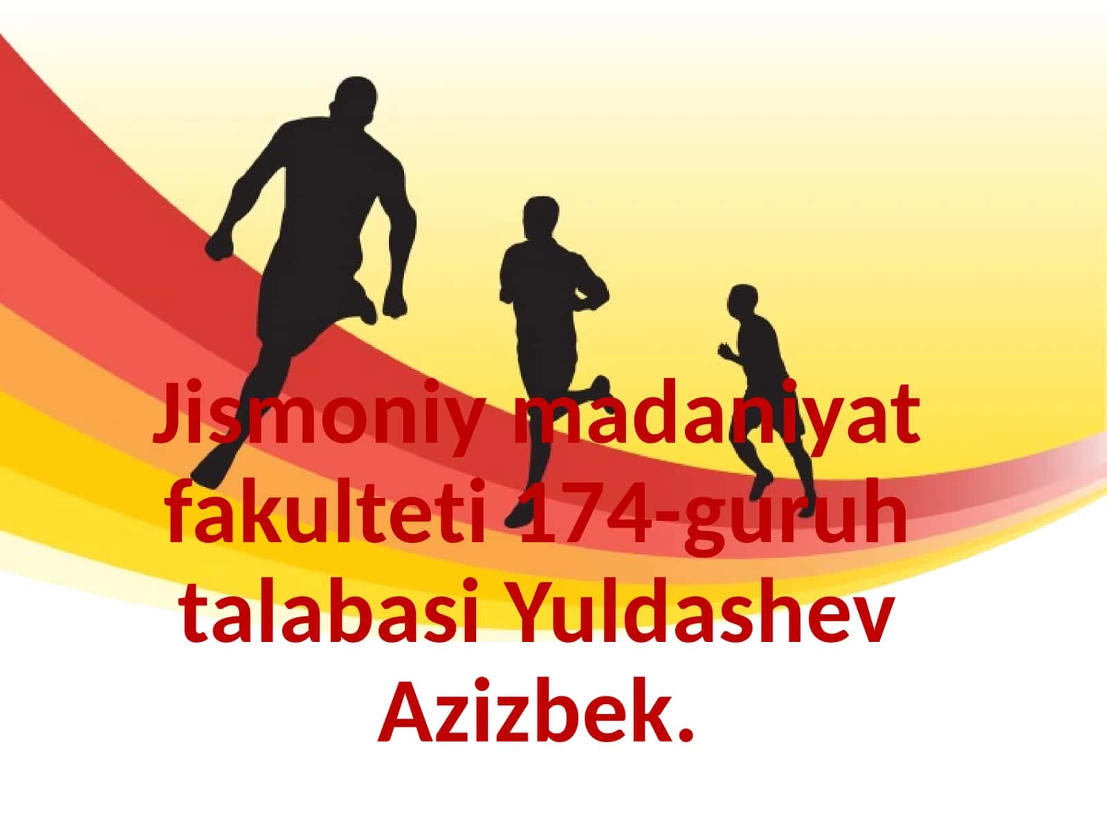 Jismoniy madaniyat fakulteti 174-guruh talabasi Yuldashev Azizbek