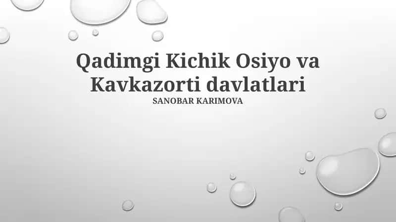Qadimgi Kichik Osiyo va Kavkazorti davlatlari