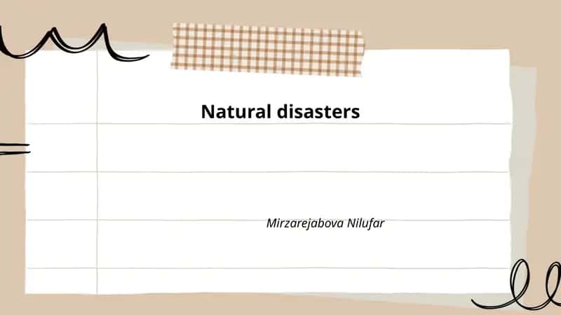 Natural disasters