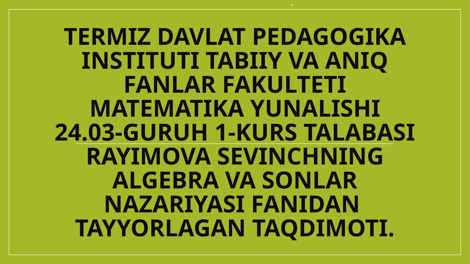 ALGEBRASONLAR MAYDONI