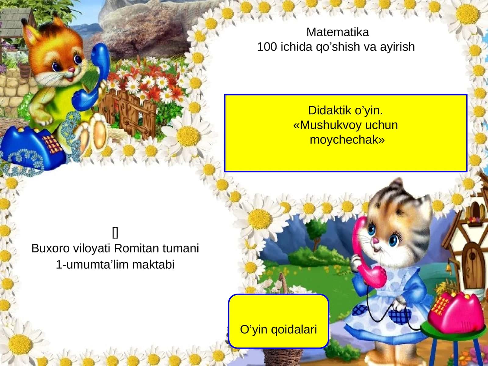 100 ichida qo’shish va ayirish