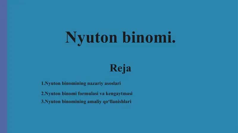 Nyuton binomi