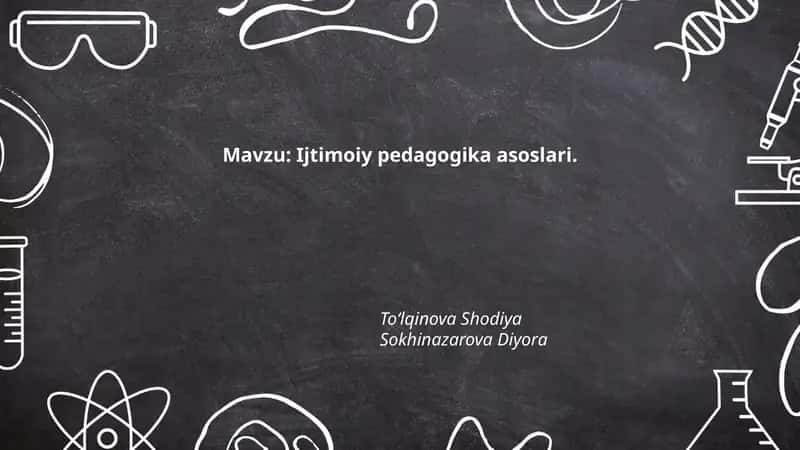 Ijtimoiy pedagogika asoslari