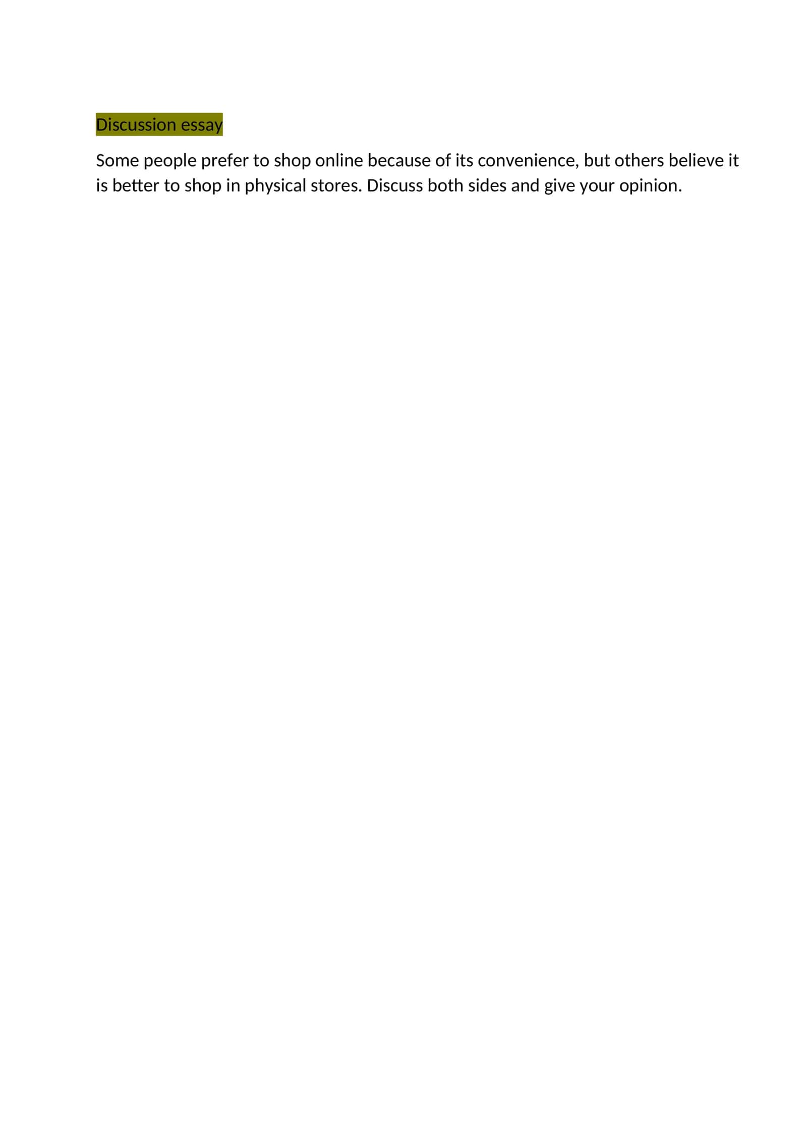 Discussion essay