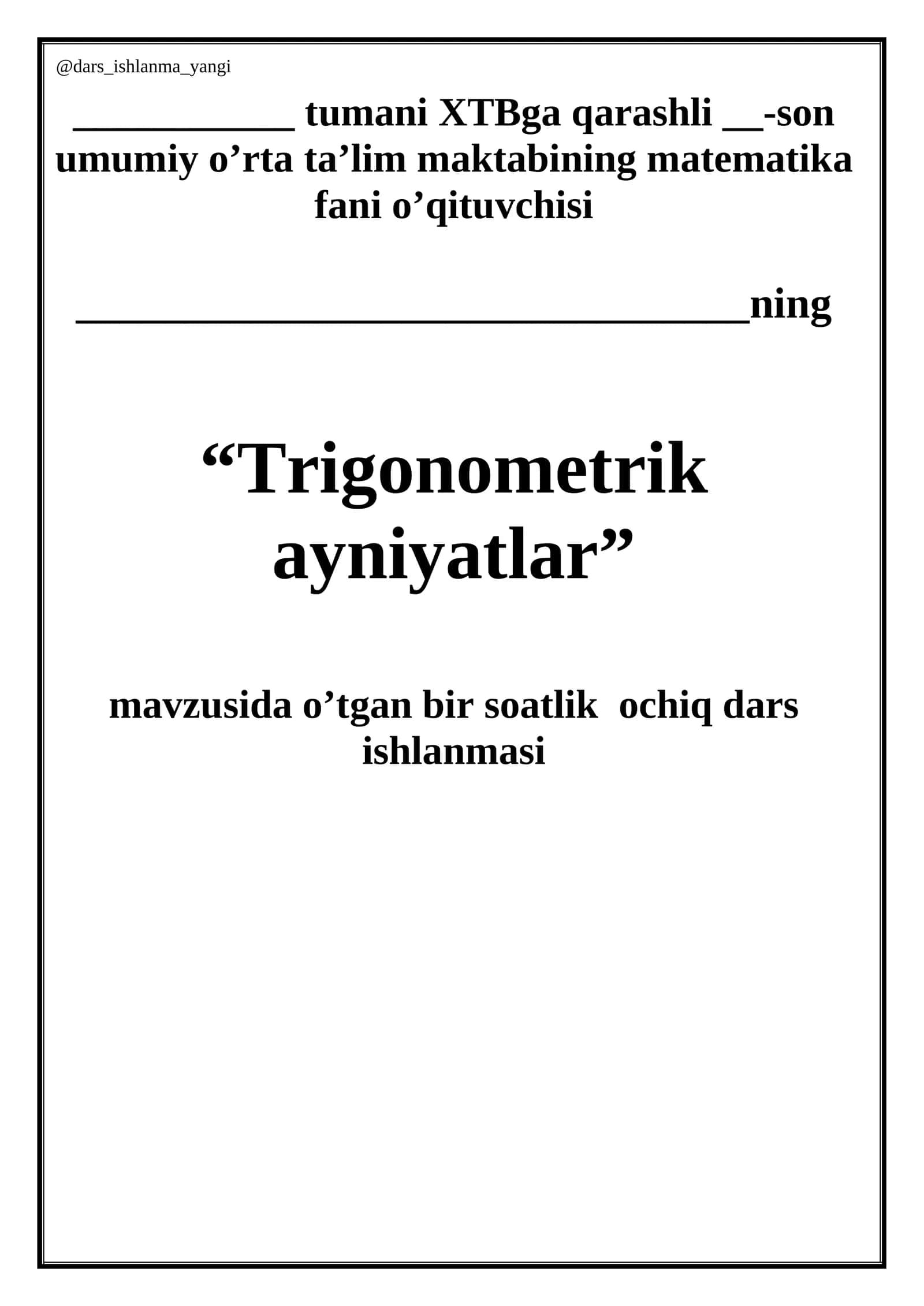 Trigonometrik ayniyatlar