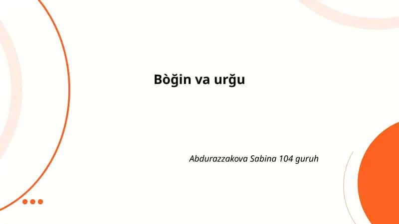 Bòğin va urğu