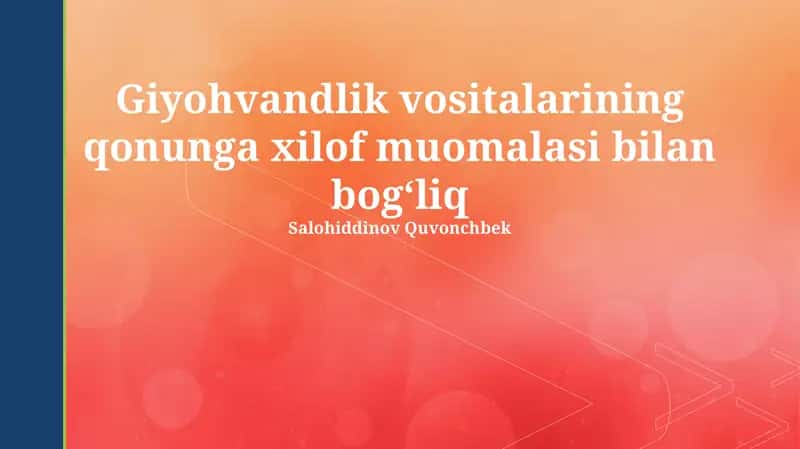 Narkotik moddalar savdosining tarixiy ildizlari va zamonaviy tendentsiyalari
