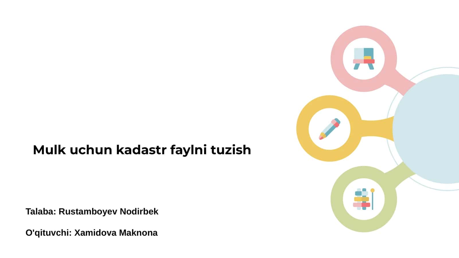 Kadastr faylini tuzish