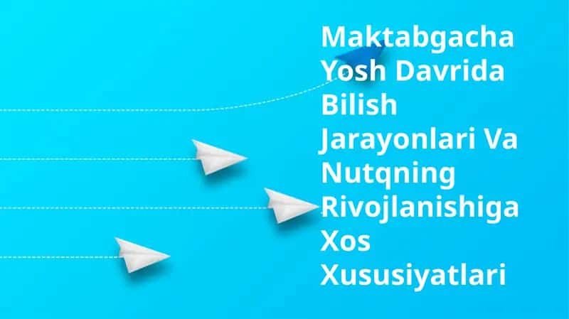 Maktabgacha Yosh Davrida Bilish Jarayonlari Va Nutqning Rivojlanishiga Xos Xususiyatlari