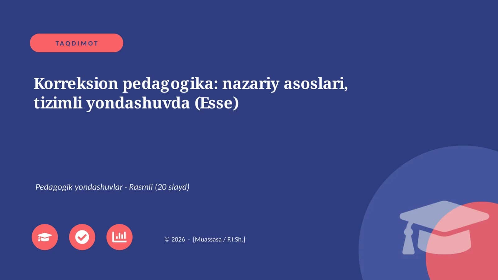 Korreksion pedagogika: nazariy asoslari, tizimli yondashuvda (Esse)