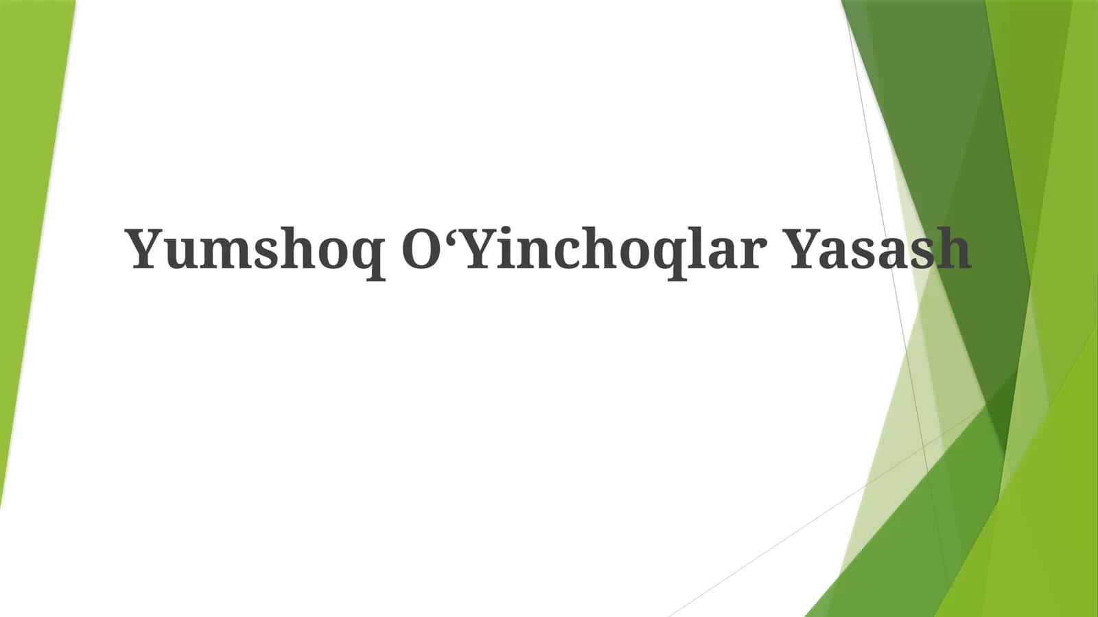 Yumshoq O'yinchoqlar Yasash