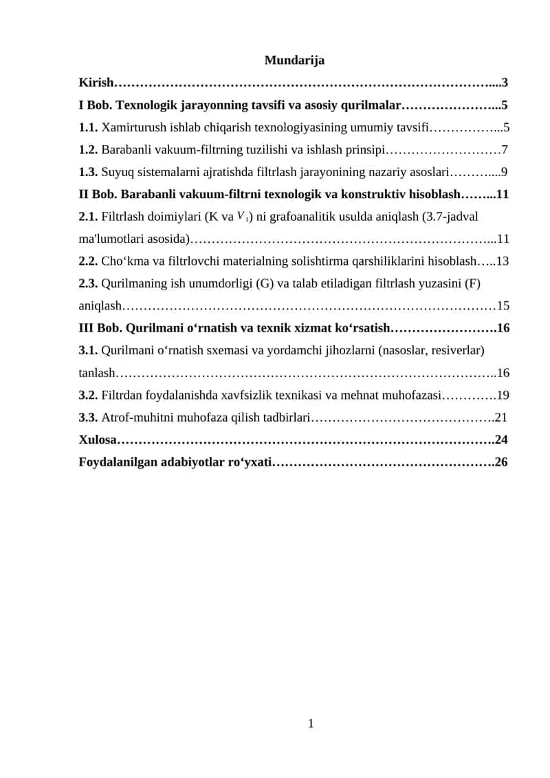 Xamirturush uskunalari texnologiyasi
