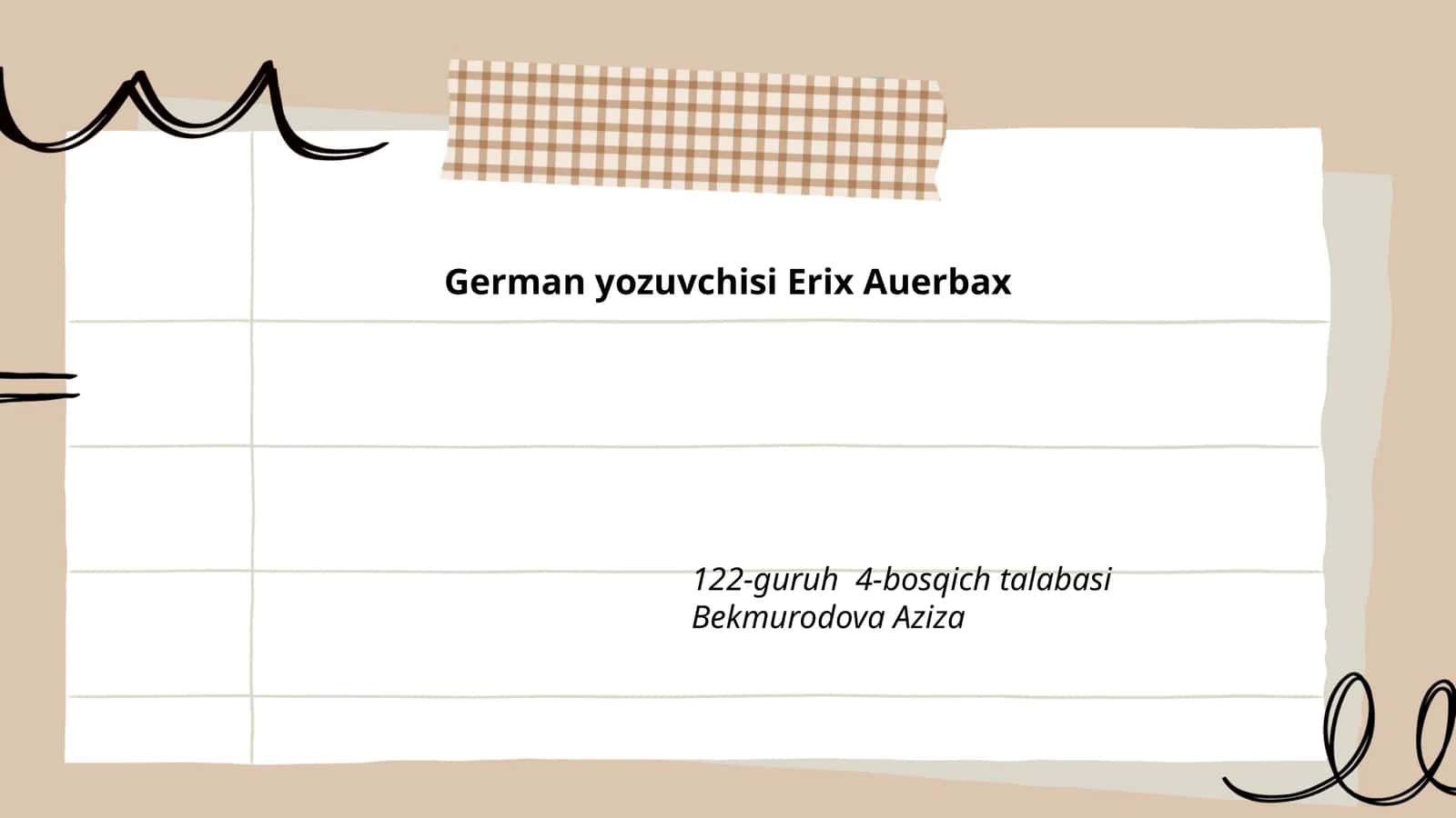 Erix Auerbaxning hayoti va oilaviy tarixi
