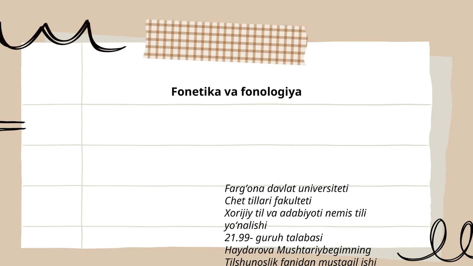 Xorijiy Til va Adabiyoti Nemis Tili Yoʻnalishi