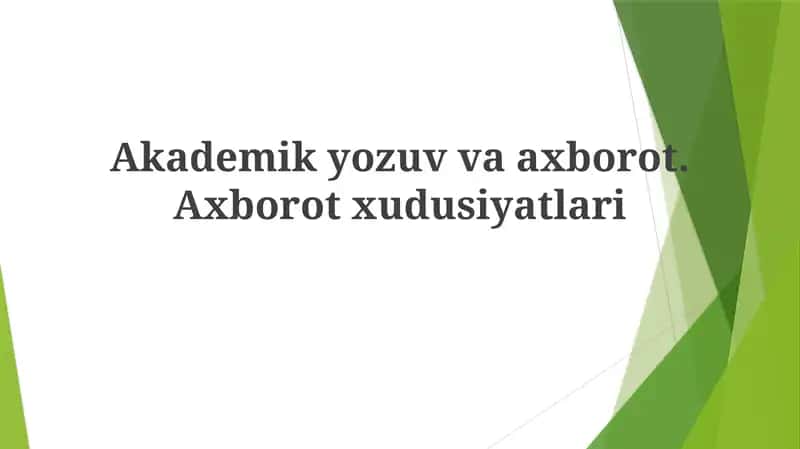 Akademikyozuvvaaxborot