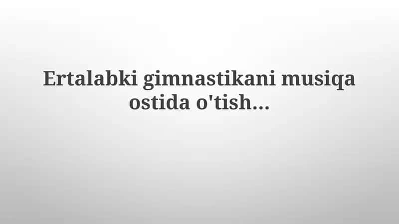 Tonggi mashqlarining foydalari